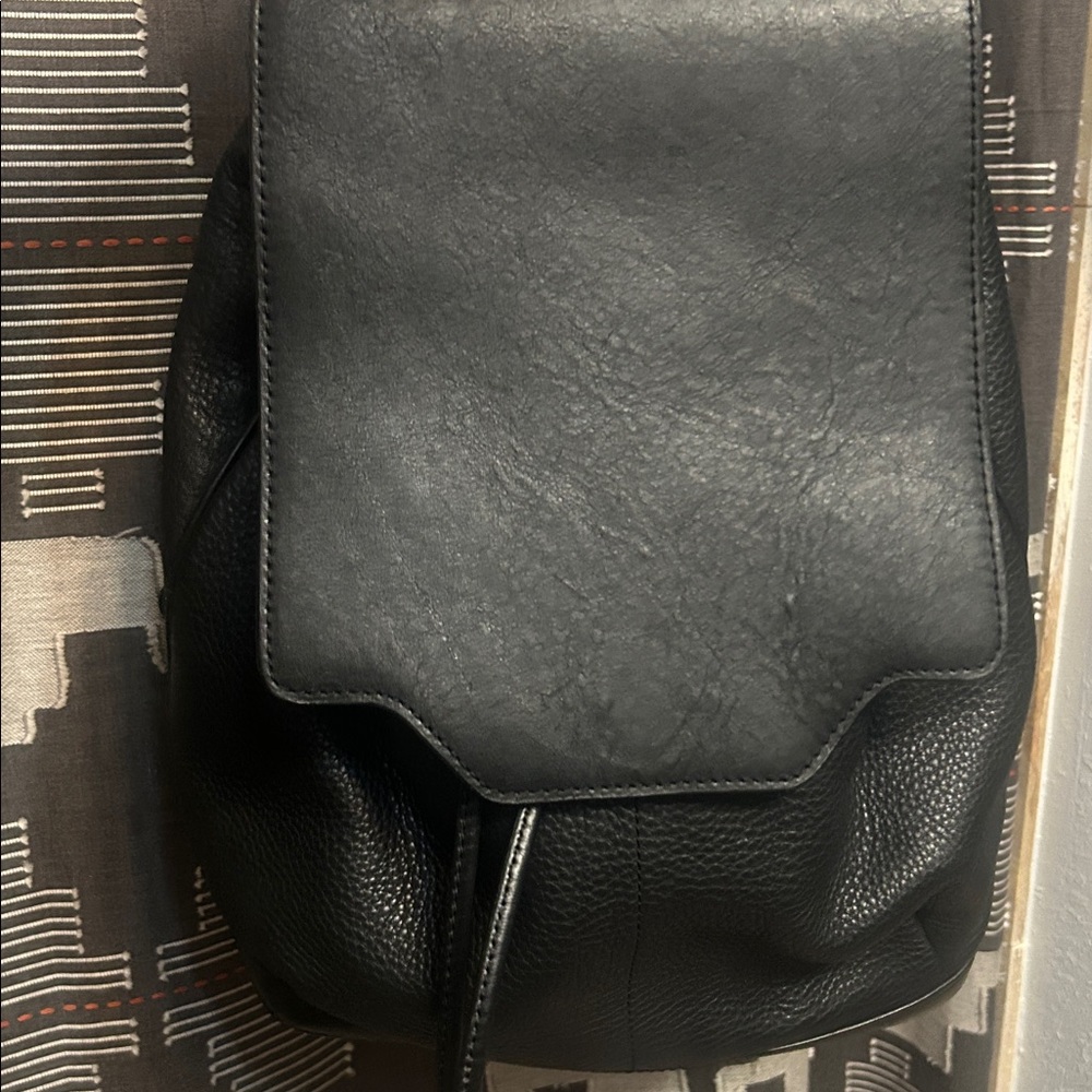 EUC!!! Rag & Bone Pilot Black Leather Backpack Purse - Picture 13 of 16